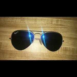 Ray-ban Polarized Blue Lens Aviator Sunglasses
